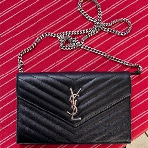 Saint Laurent Monogram Leather Wallet